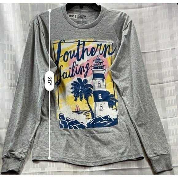 croft and barrow Mens long sleeve Shirt size s Color Gray Southern Sailing - Picture 4 of 8